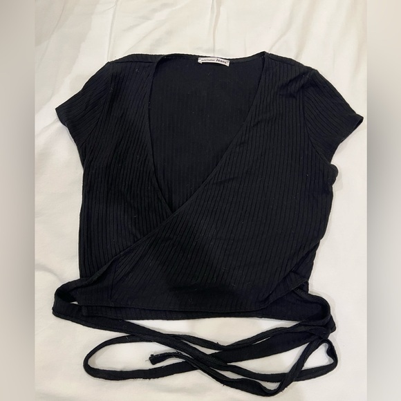 Reformation Jeans Ribbed Wrap Top - Picture 4 of 4